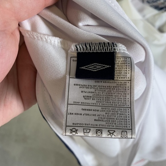 England National Team Shirt Jersey Mens L White Soccer Umbro Beckham Home Static - Picture 10 of 15